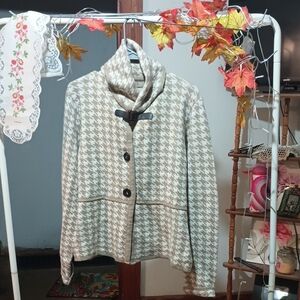 Stylish Houndstooth Blazer Italian Wool ❤️